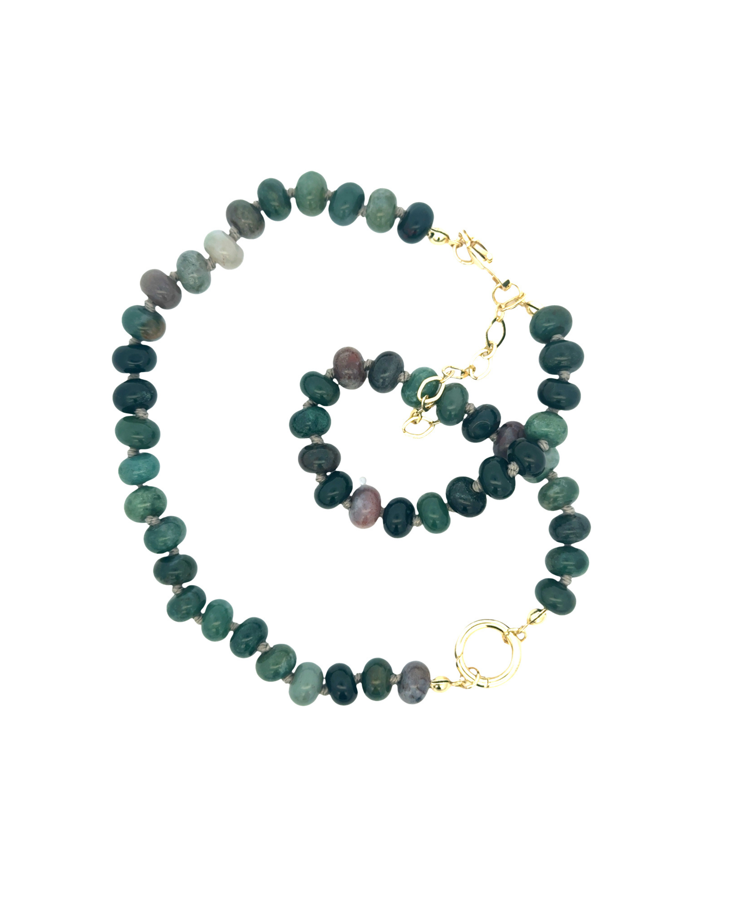 Beaded Stone Charm Necklace