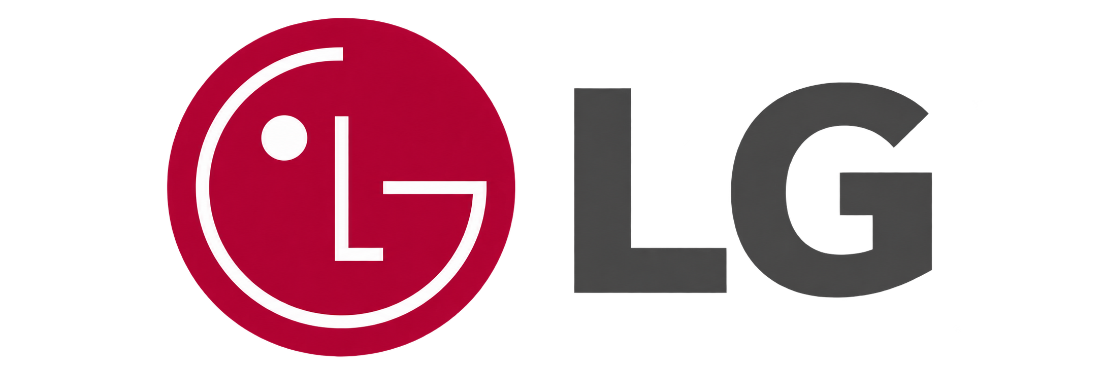 LG logo with a red circle and the letters 'L' and 'G' in white, next to a gray 'E' and 'G' with a red arrow above.