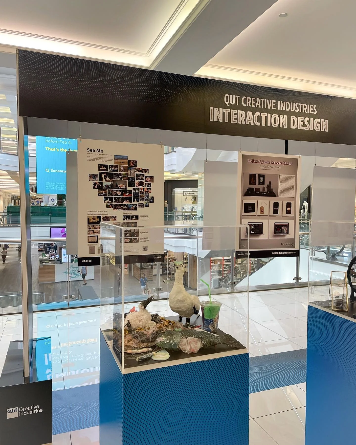 Sea Me and a range of other graduate&rsquo;s works from QUT Creative Industries are exhibiting at the Indooroopilly Shopping Centre until next Friday! If you happen to visit the shopping centre, you can also find other creative works from fashion des