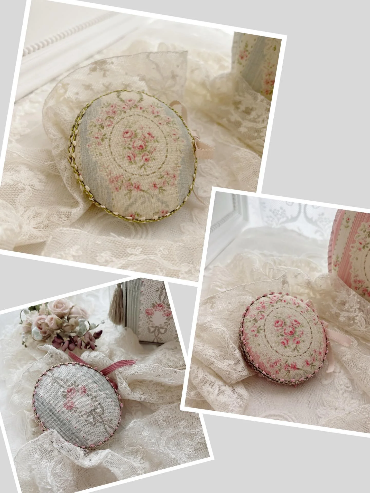 パリの小さなブティックホテルで、
アメニティの中に
小さなお裁縫セットが
入っていました。

ボタンが取れても
大丈夫ですよ、
そんな気遣いを感じて、
うれしく心に残っています。

私自身も、外出や旅のときには
小さなお裁縫道具を
いつも持ち歩いています。

どうせ持つなら、
開くたびに気持ちが整うような、
かわいい居場所が
あったらいいなと思い、
このメルスリーケースを
作りました。

完成品と、
仕立てを楽しめるキットの
両方をご用意しています。

三越手芸
いよいよ来週水曜日からです🌹
