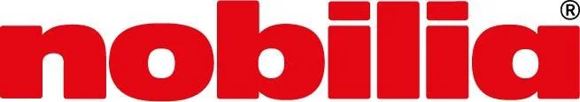 Das Logo von Nobilia in roter Schrift auf weißem Hintergrund.