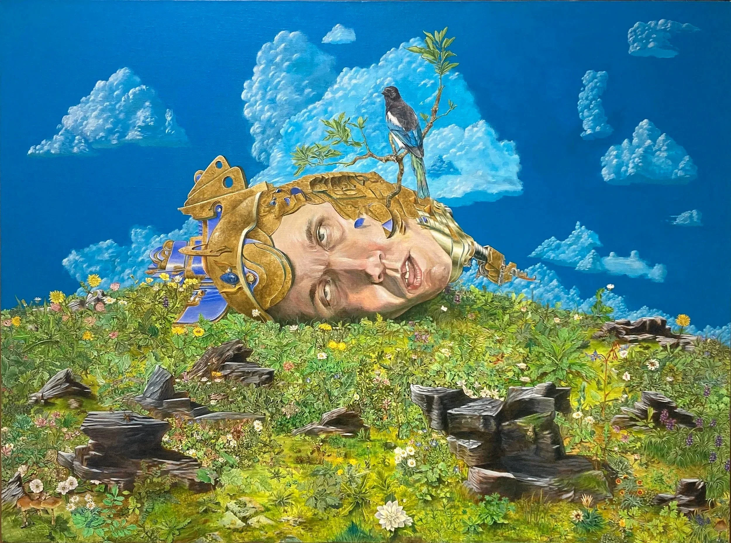 Pie, 2025, acrylique sur toile, 100x129x5 cm.