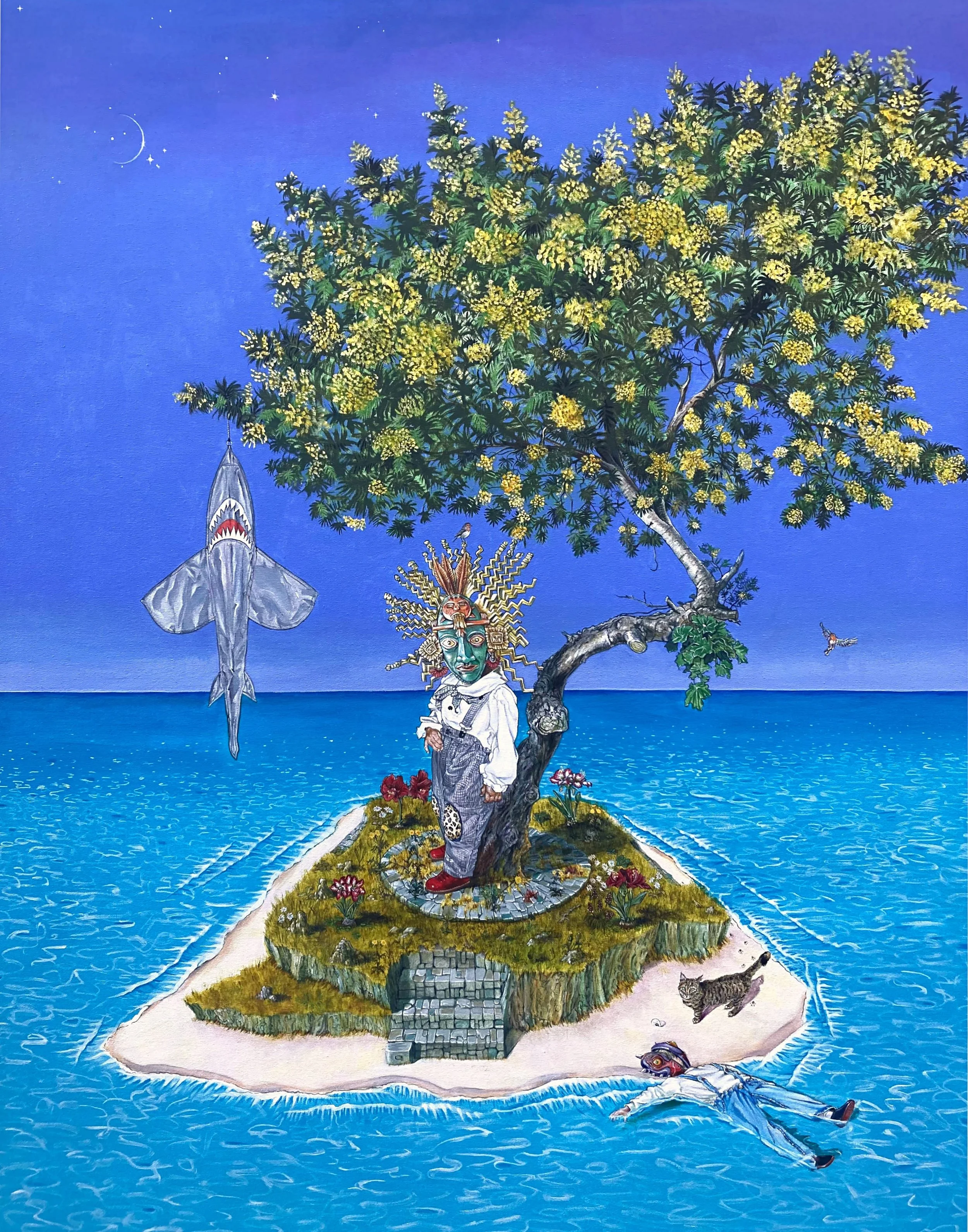 Coeur, 2025, acrylique sur toile, 73x92 cm.