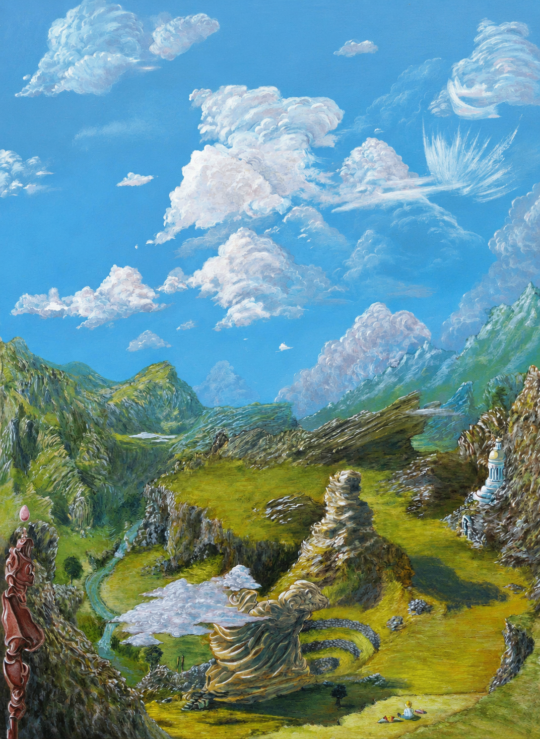 Salammbô, 2023, acrylique sur papier cartonné, 17x24 cm.