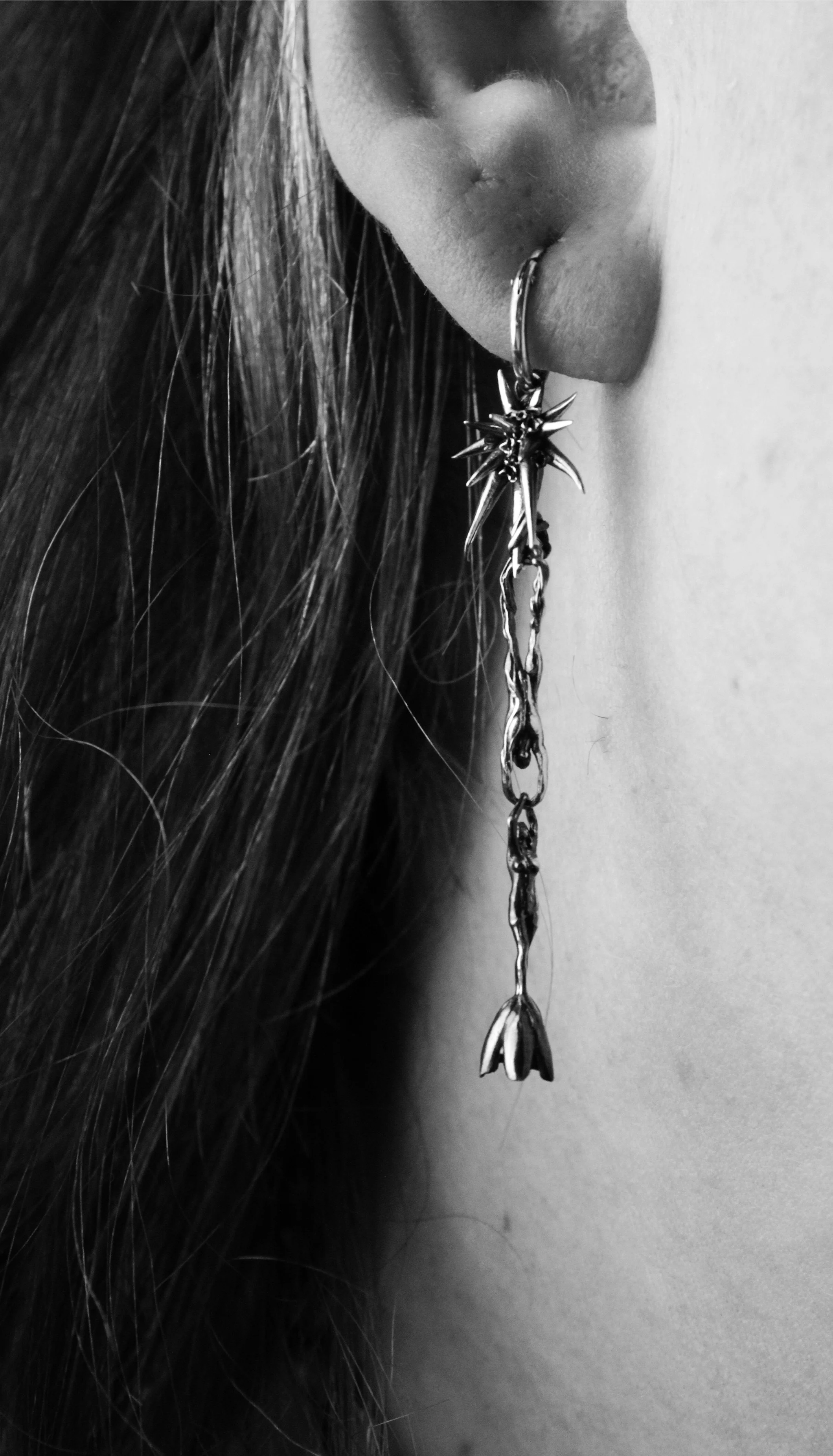 Nature's Will Silver Earrings