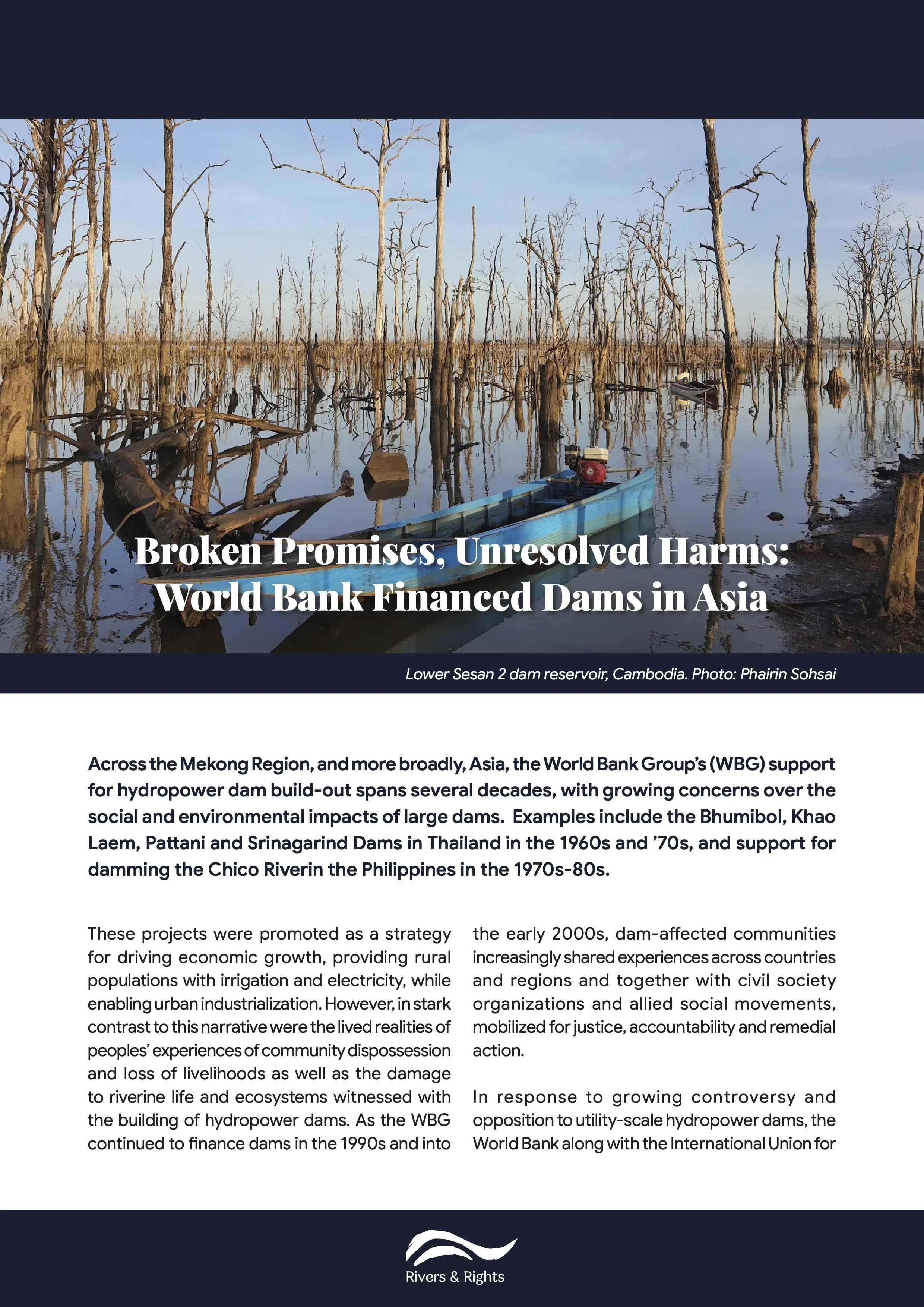 Broken Promises, Unresolved Harms: World Bank Financed Dams in Asia