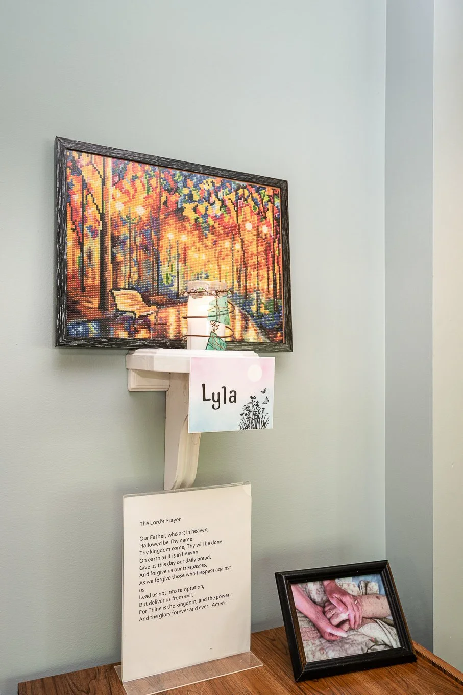 A memorial for a Toni & Trish House guest