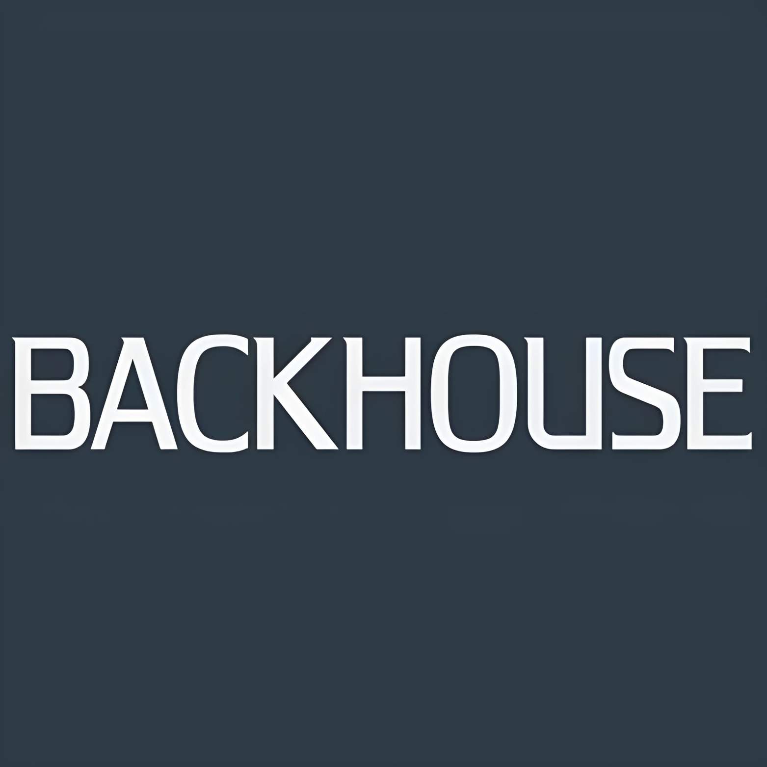 Text that reads 'BACKHOUSE' on a dark background.