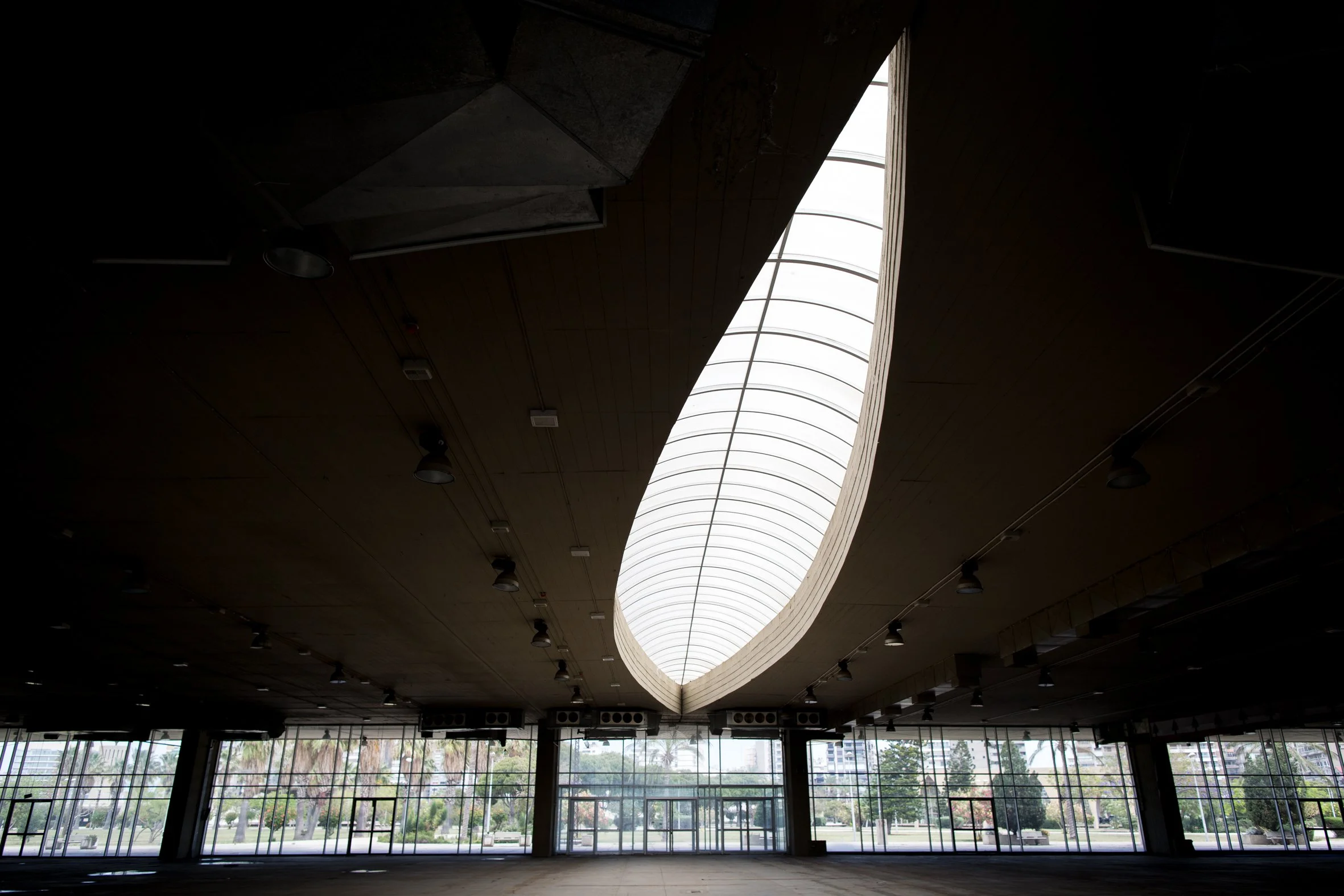 The interior of the main exhibition hall.