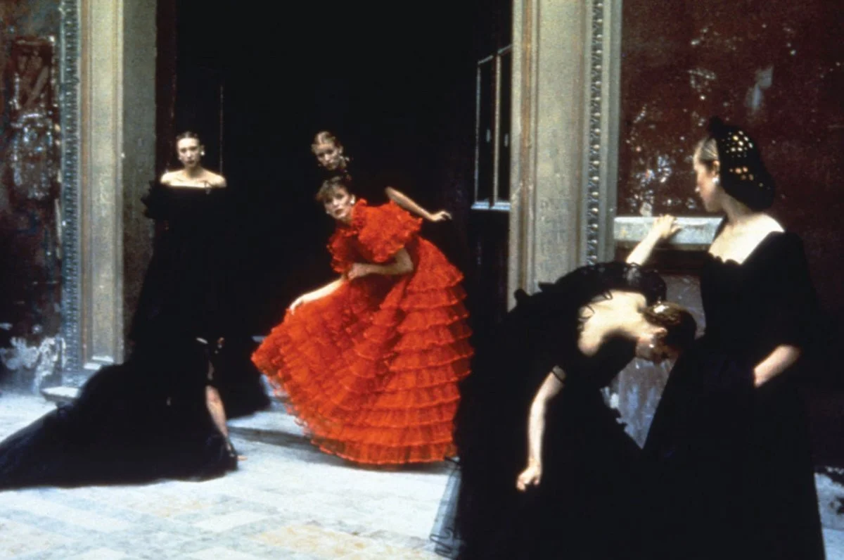 Isabelle Weingarten, Vibeke Knudsen, Sara Kapp, and unknowns by Deborah Turbeville - Valentino Boutique, F/W 1977