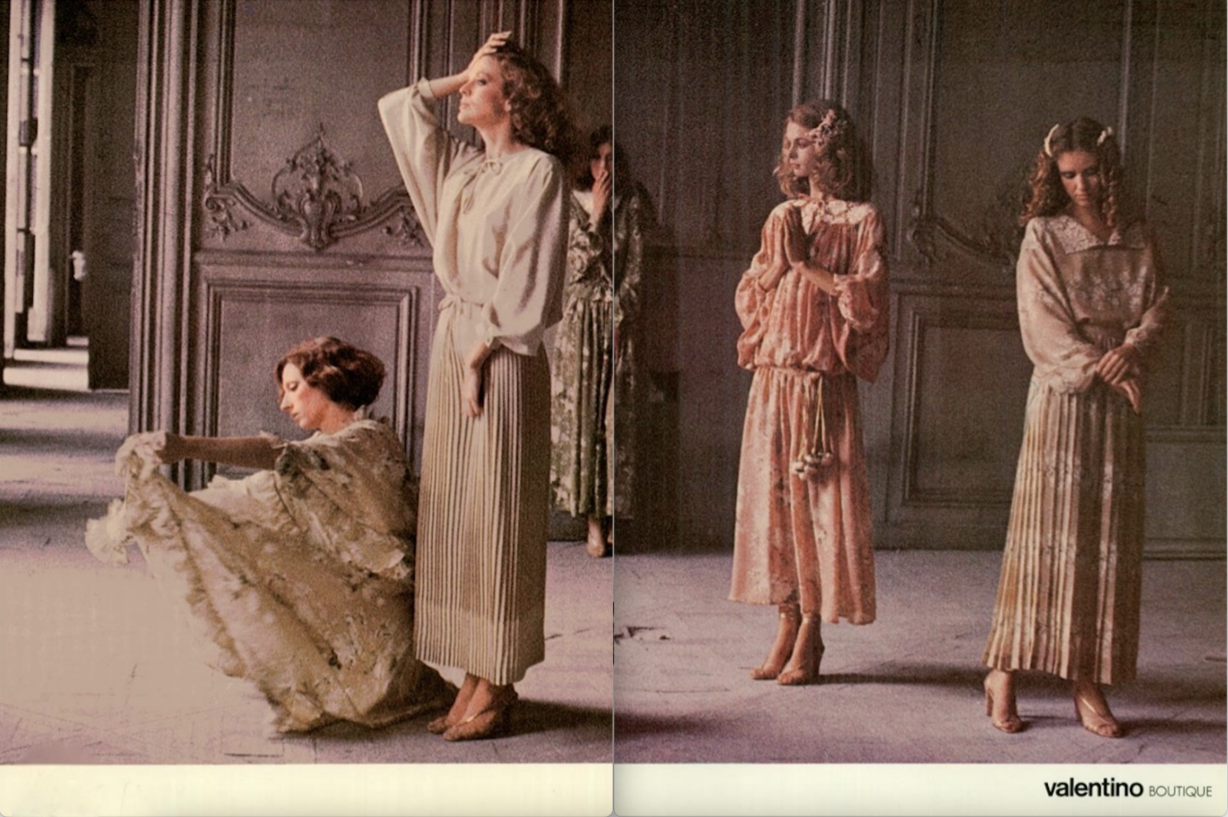 Sara Kapp, Kirat Young, unknown by Deborah Turbeville - Valentino Boutique, S/S 1978