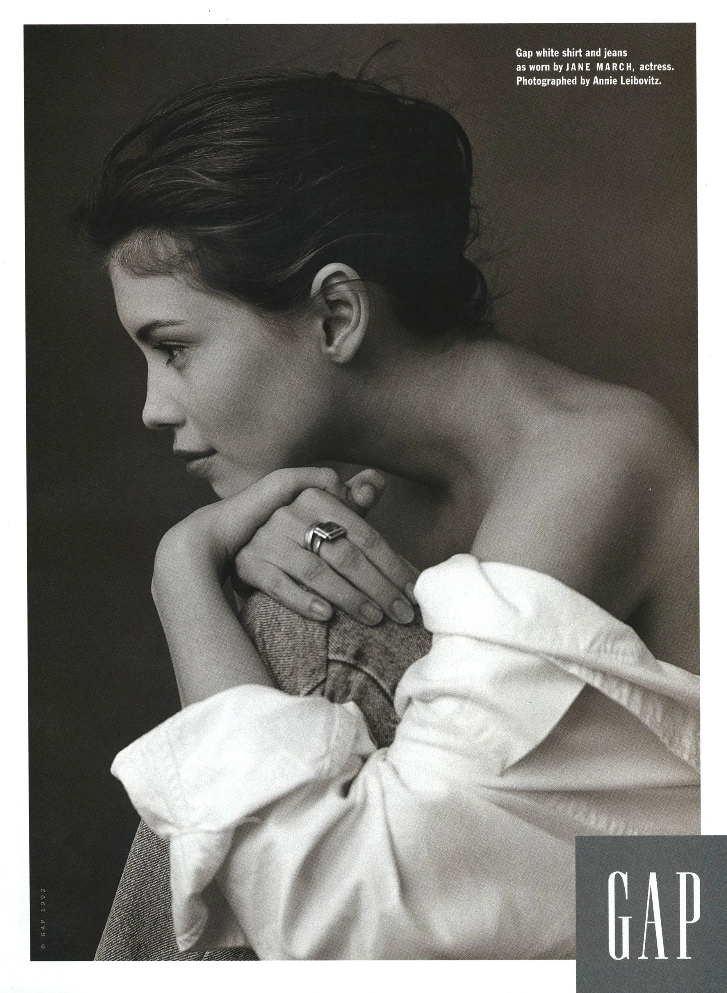 Jane March by Annie Leibovitz  - Gap, F/W 1992