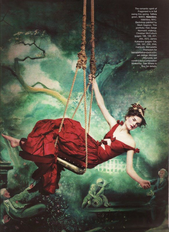 Maggie Rizer, Erin O’Connor, Anouck Lepere, Liisa Winkler, Mariacarla Boscono, Karen Elson by Patrick Demarchelier - Harper’s Bazaar (US), February 2002