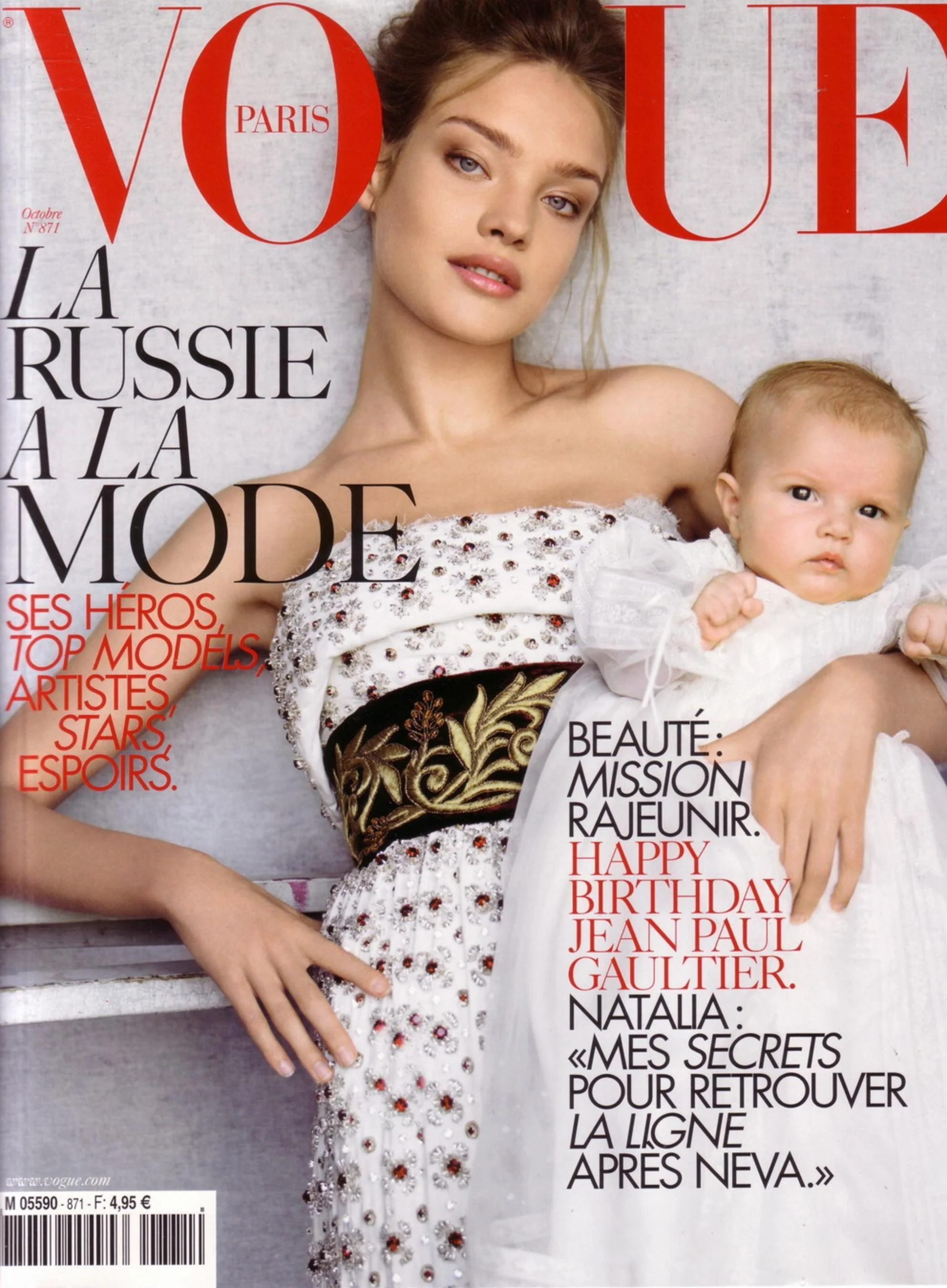 Natalia Vodianova &amp; daughter Neva by Mario Testino - Vogue (Paris), October 2006
