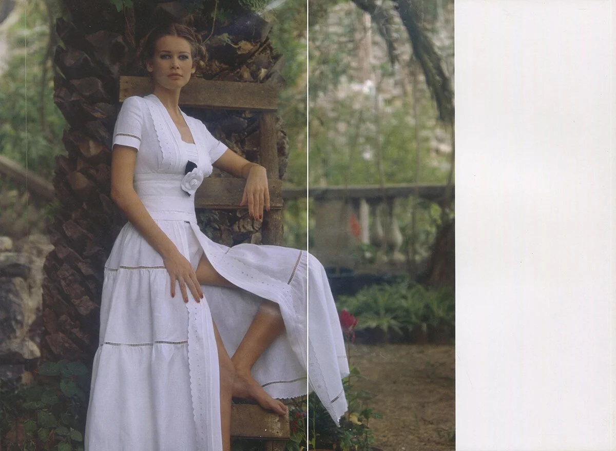 Claudia Schiffer in white Chanel dress, ss 1993