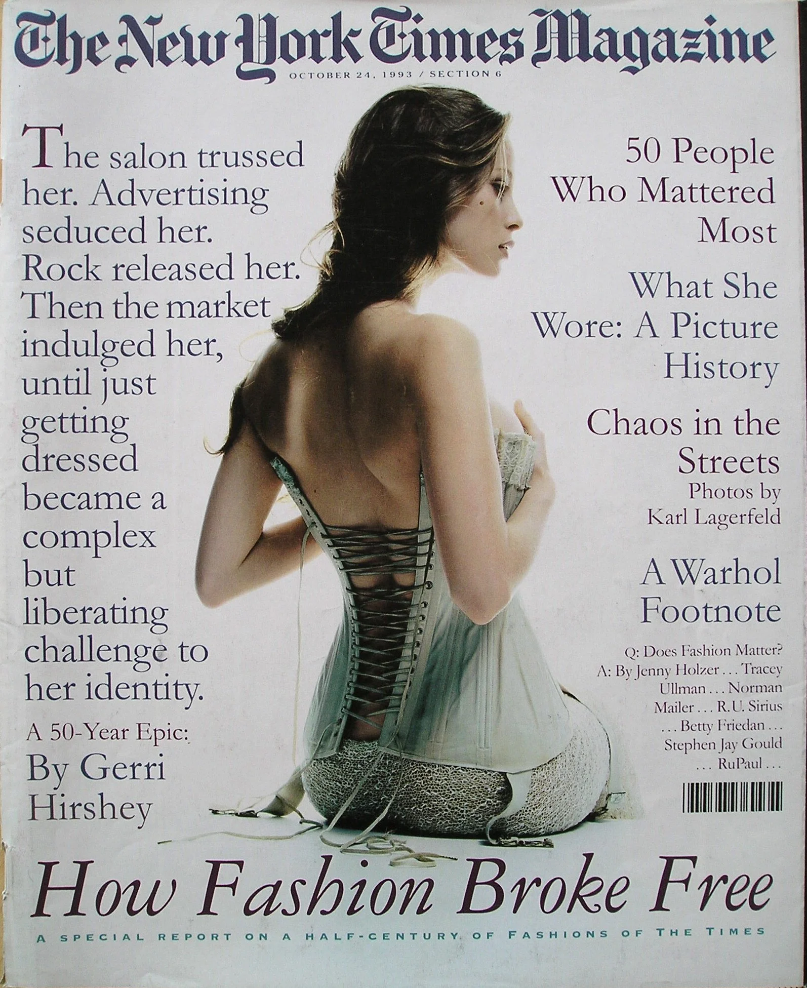 Nina Brosh in a corset by Raymond Meier, 1993
