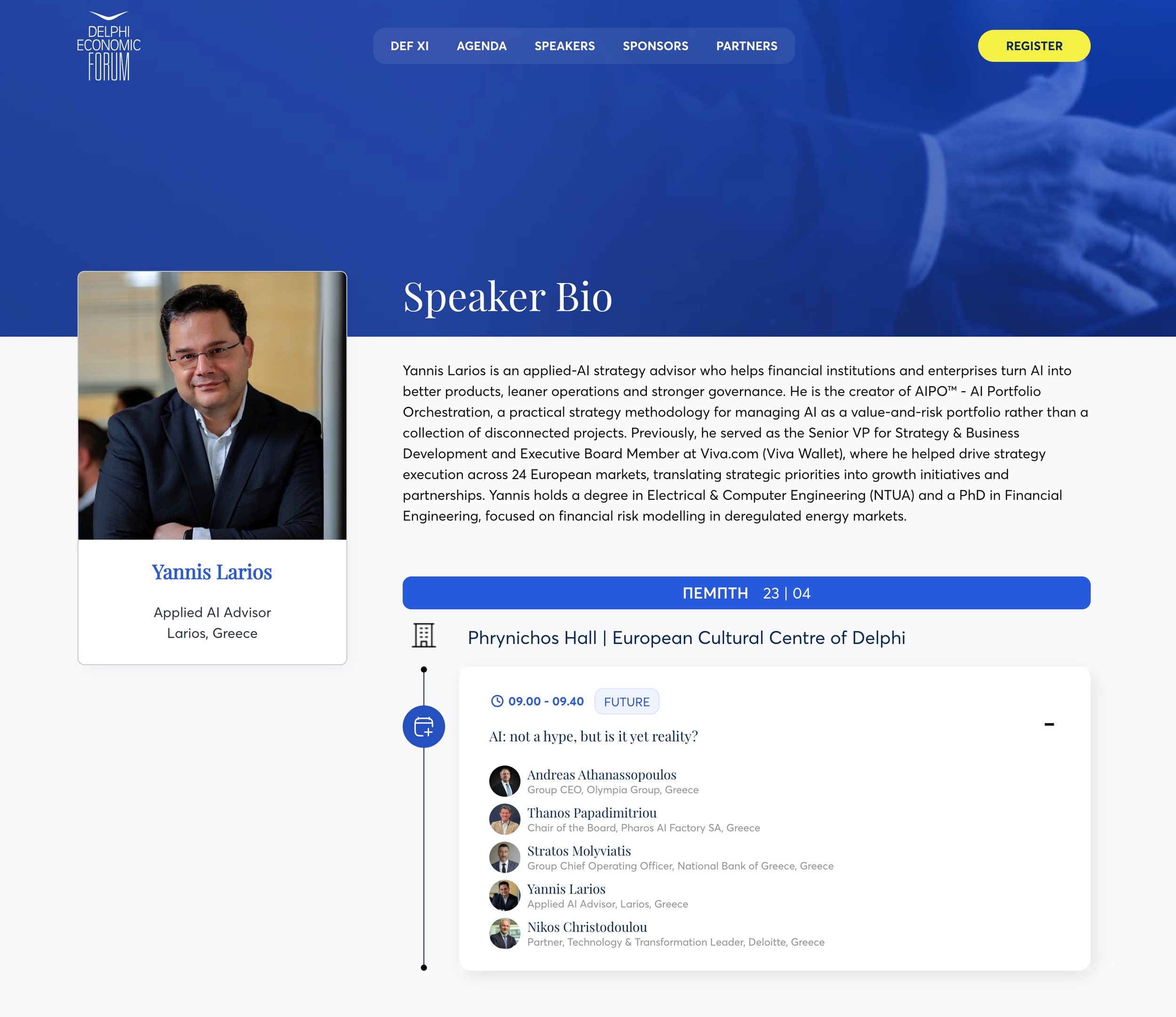 Delphi Economic Forum XI