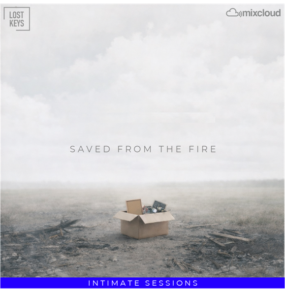 a box full of sentimental items resting on a desolate landscape that looked damaged or burned