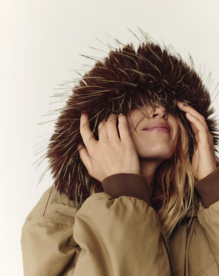  H&M  
Hooded Bomber Jacket 
$59.99 