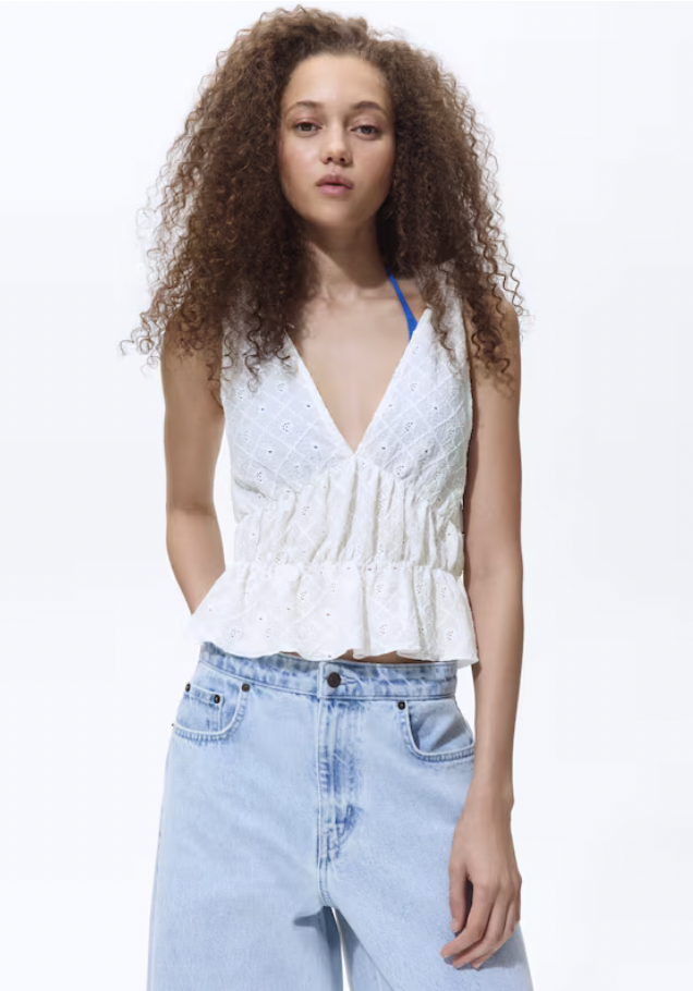  H&M  
Pointelle Jersey Top 
Was $14.99 Now $11.99