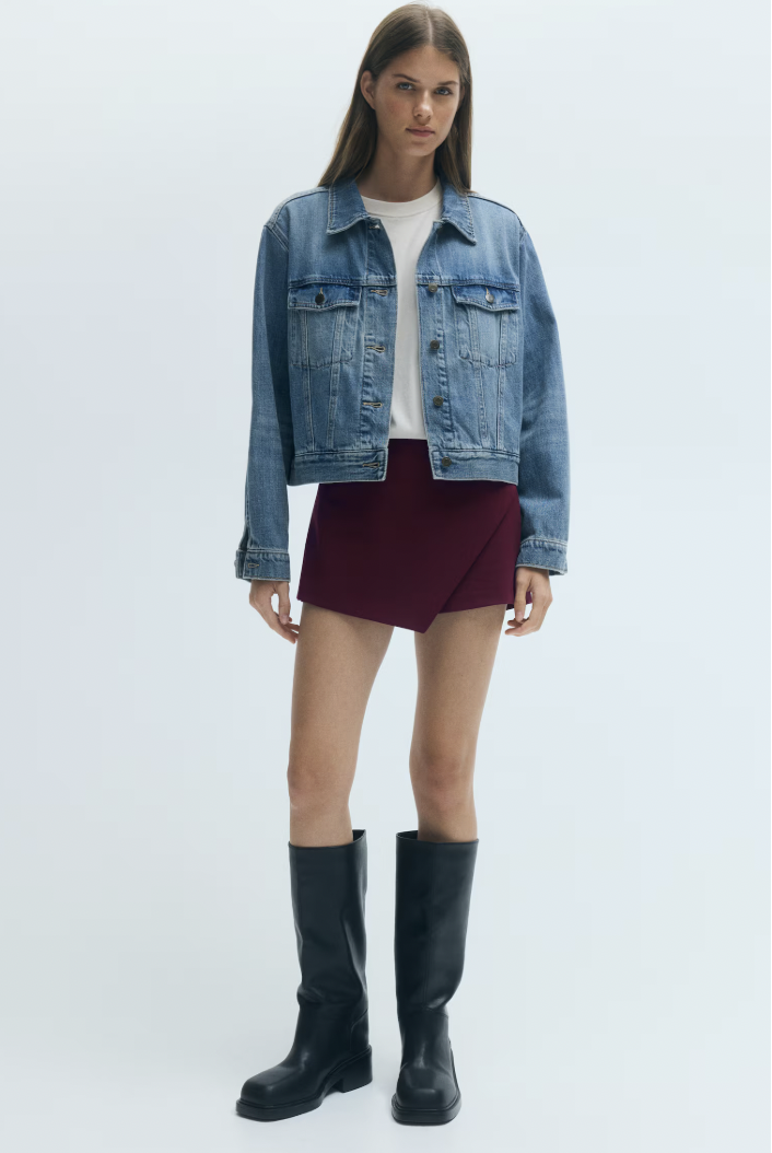  H&M  
Burgundy Wrap Skort 
$29.99 