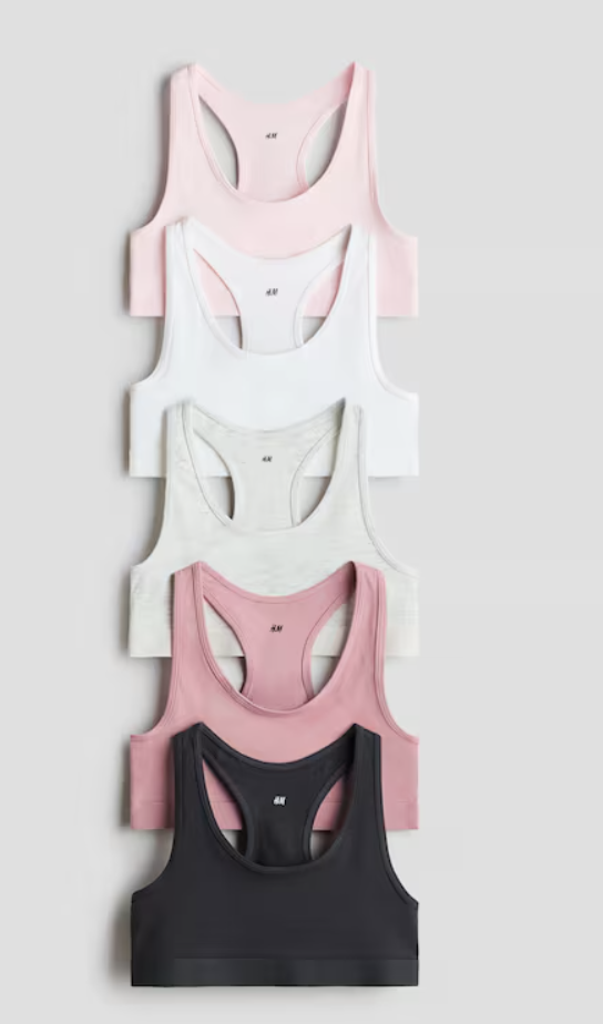  H&M  
5-Pack Short Tops 
$44.99 