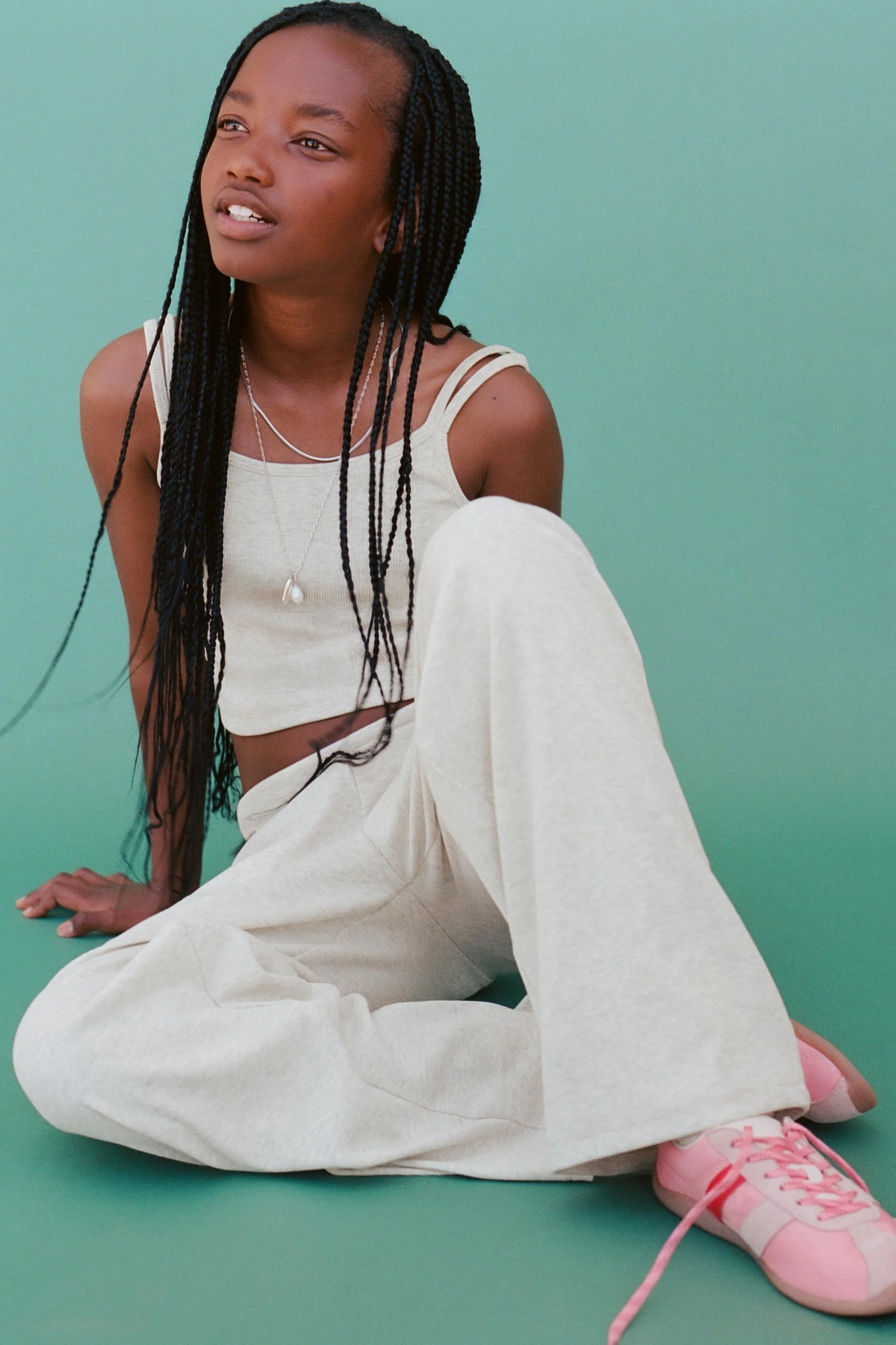  ZARA  
Ribbed Top and Straight Pant Set 
$35.90