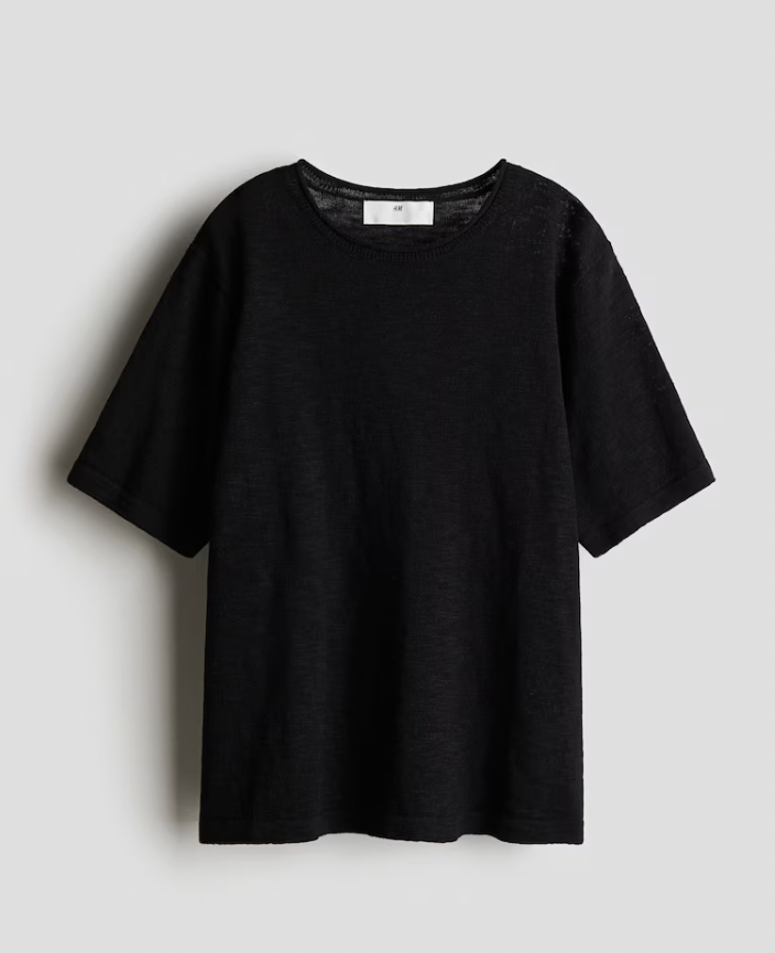  H&M  
Black Fine Knit T-Shirt 
19,99 €