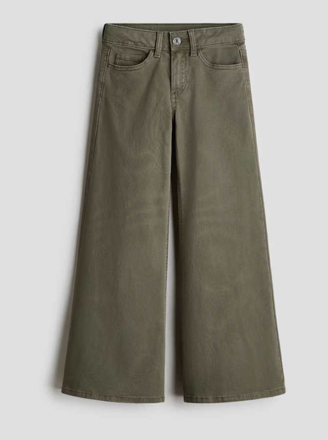 H&M  
Wide Leg Twill Pants 
$24.99