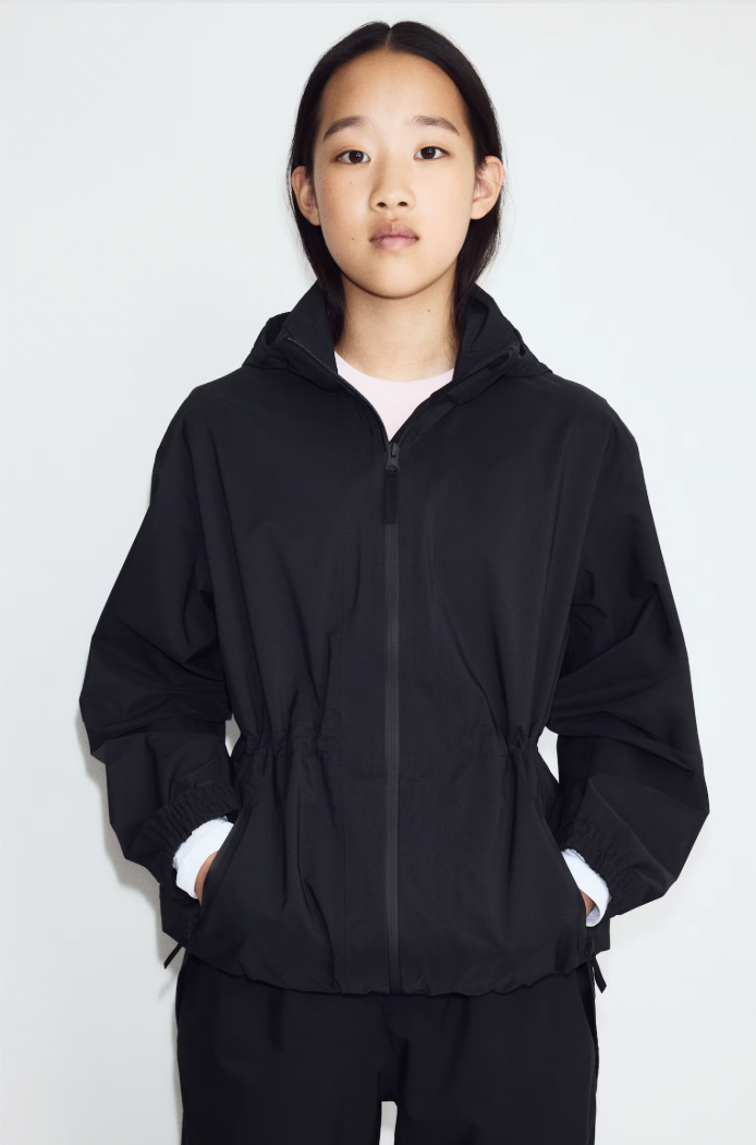  H&M  
Black Rain Jacket 
$74.99 