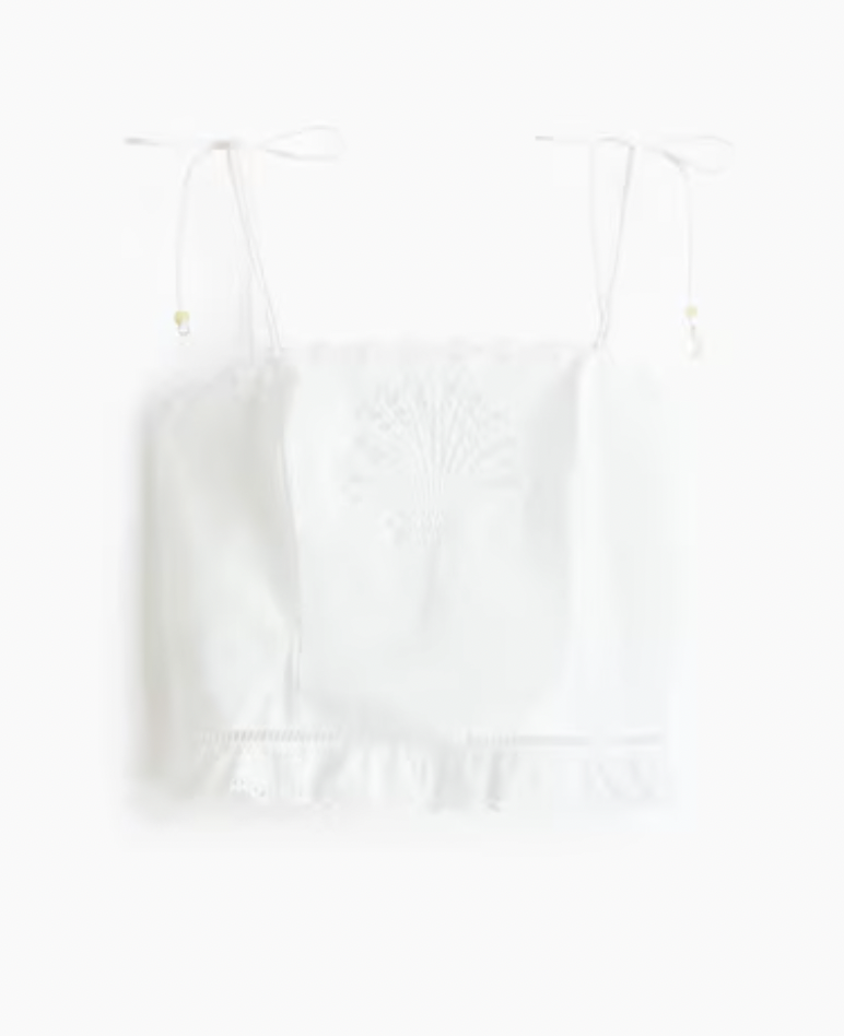  H&M  
Eyelet Embroidered Top 
Was $24.99  Now $11.49