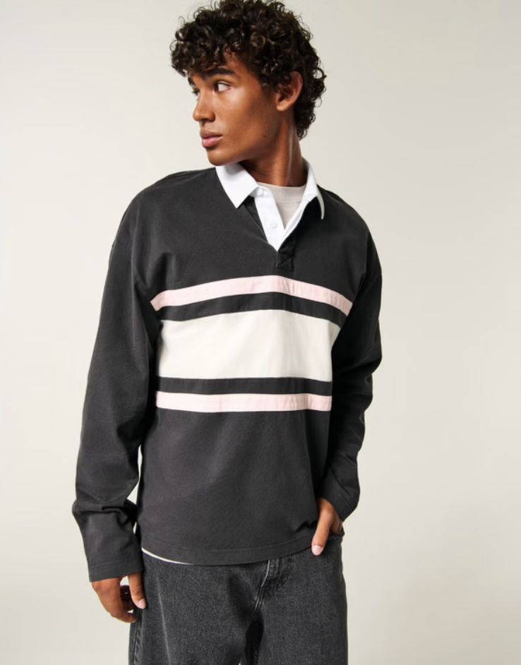 HOLLISTER  
Boxy Long Sleeve Rugby Polo 
45,95 €