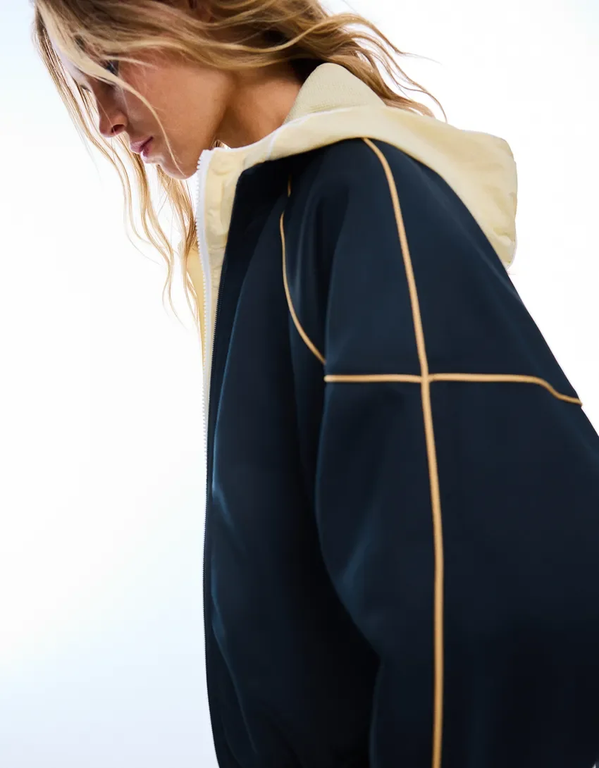  BERSHKA  
Contrast High Neck Jacket 
$59.90 