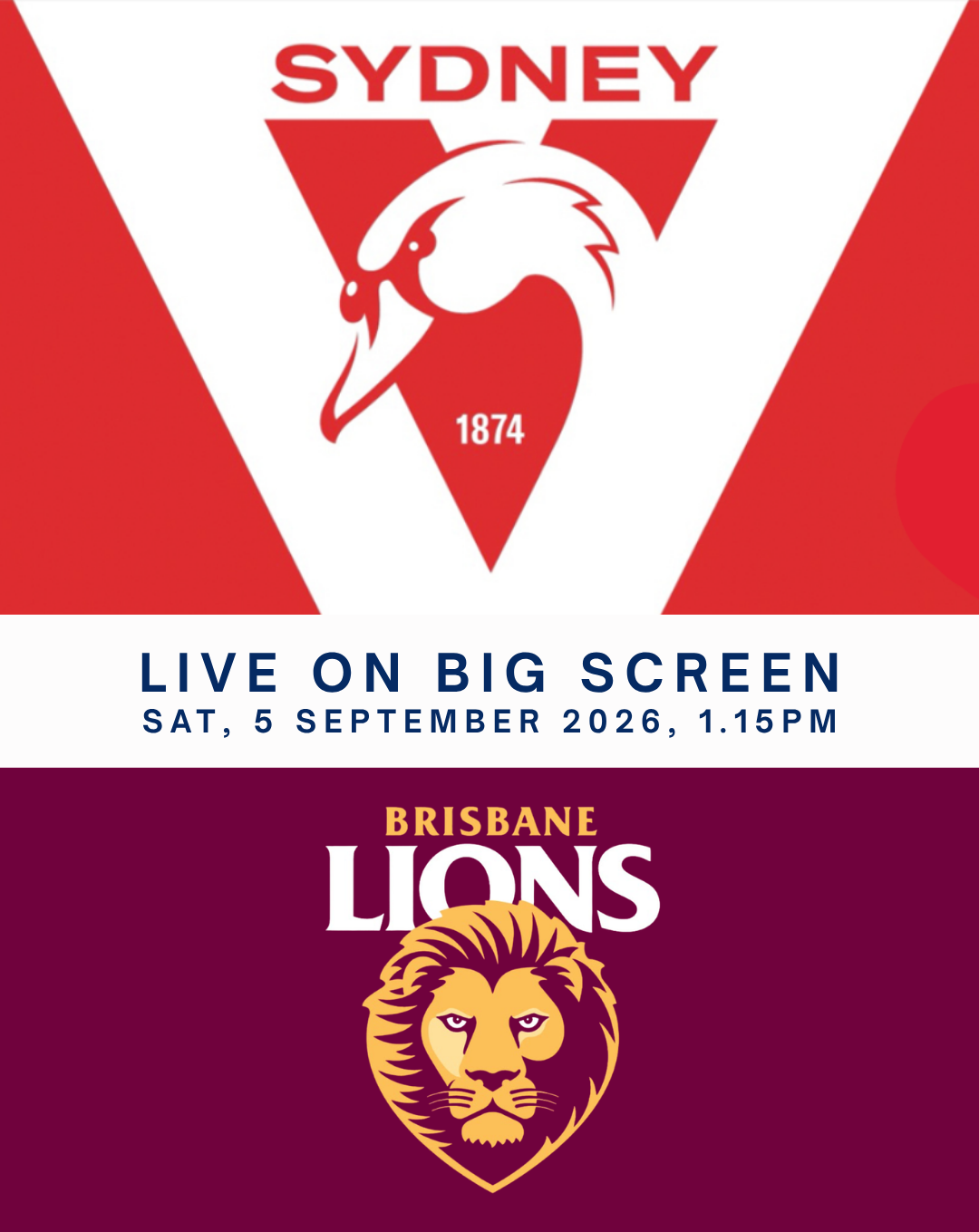 AFL ON BIG SCREEN IN NORTH PERTH
