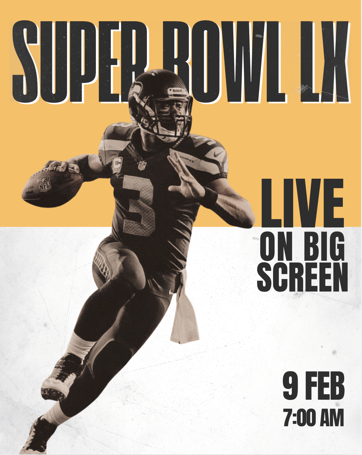 SUPER BOWL LX LIVE ON BIG SCREEN IN PERTH
