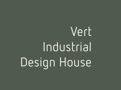 Green background with white text reading 'Vert Industrial Design House'.
