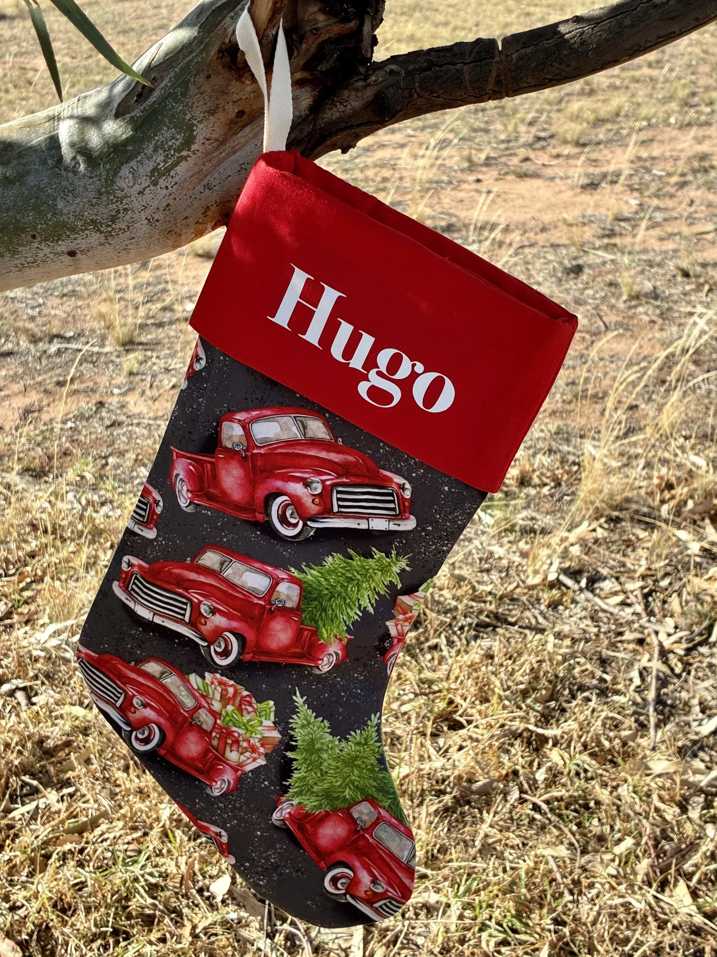 Christmas Stockings - Red Trucks