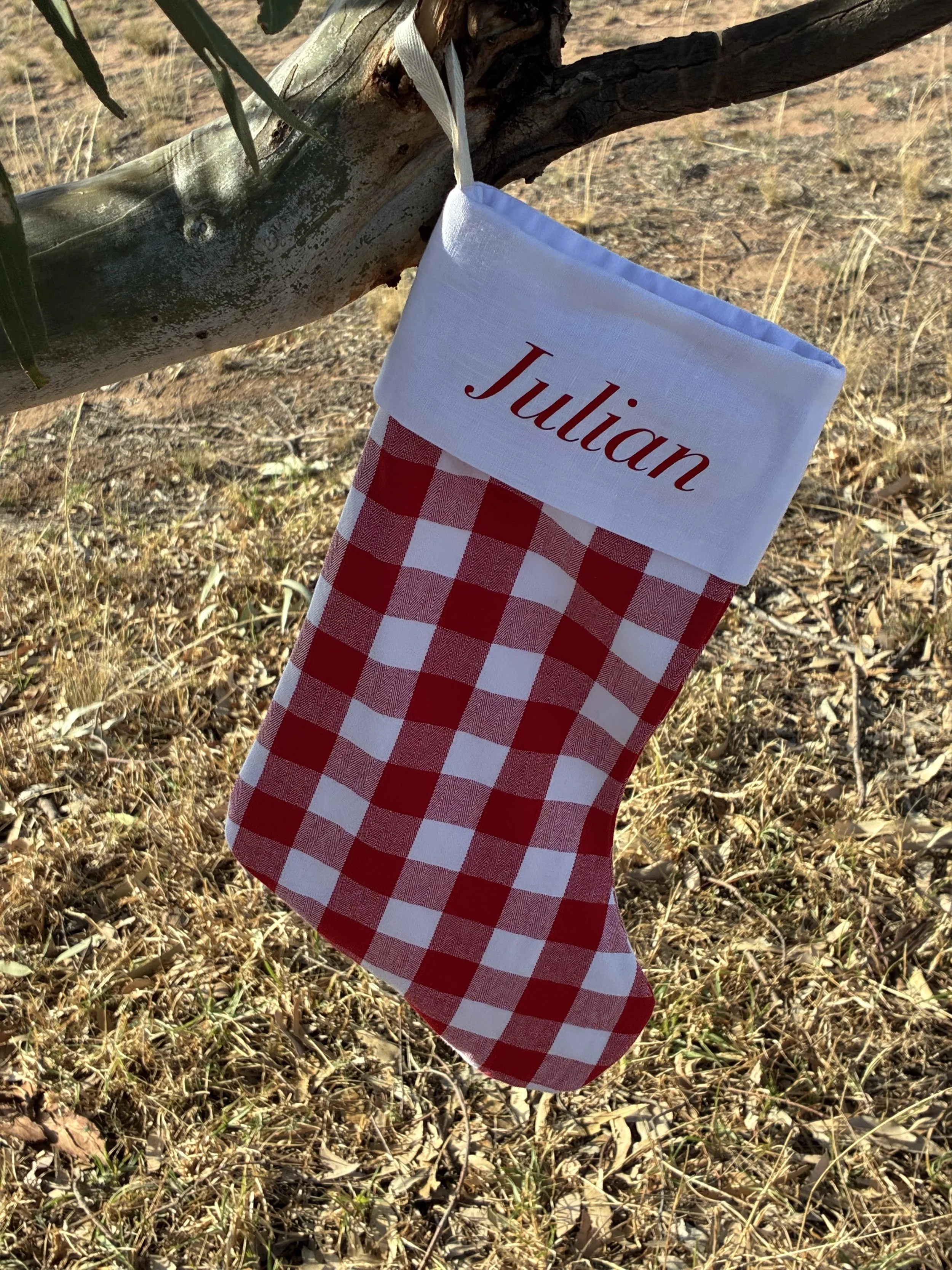 Christmas Stockings - Red Gingham