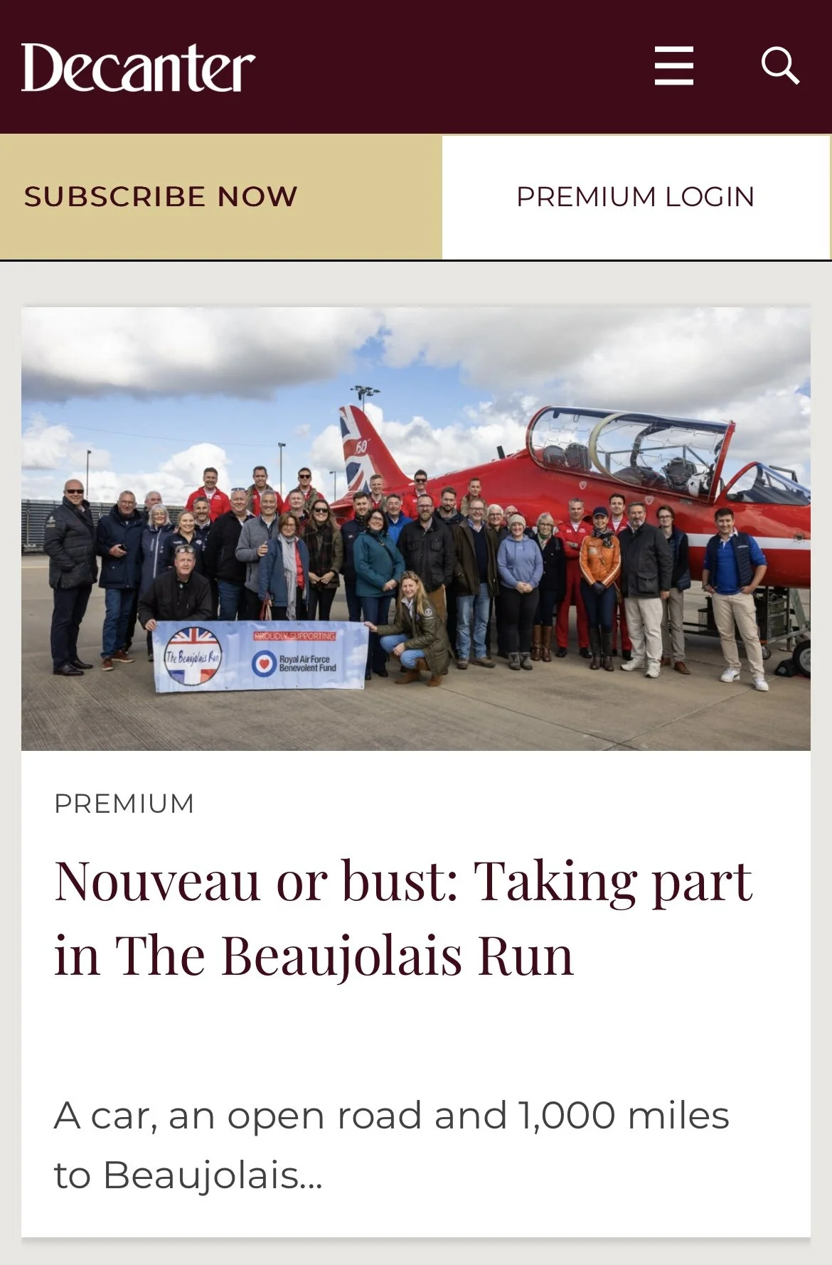 The Beaujolais Run