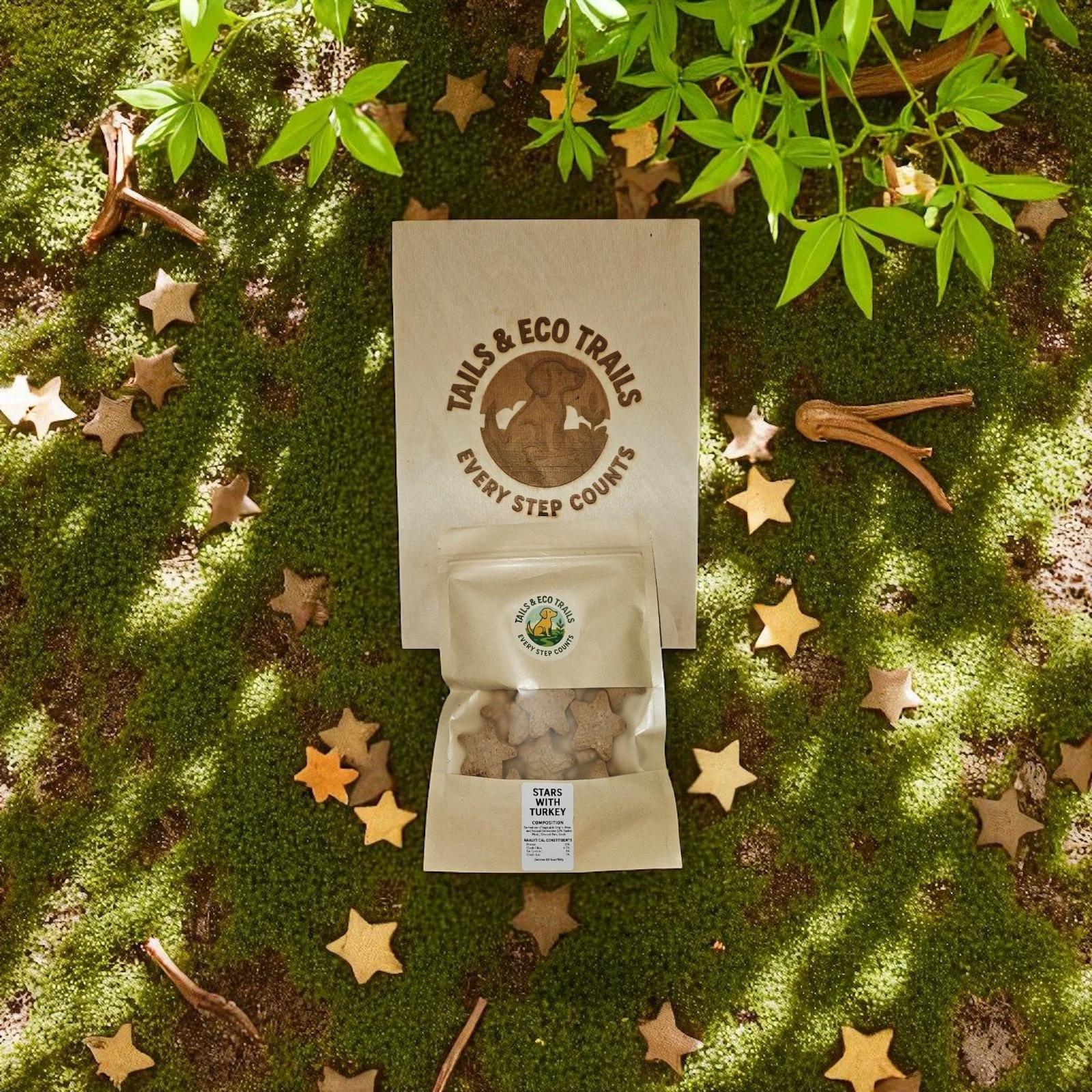 Turkey Flavoured Stars (100 grams) – Handcrafted, Home-Baked Excellence