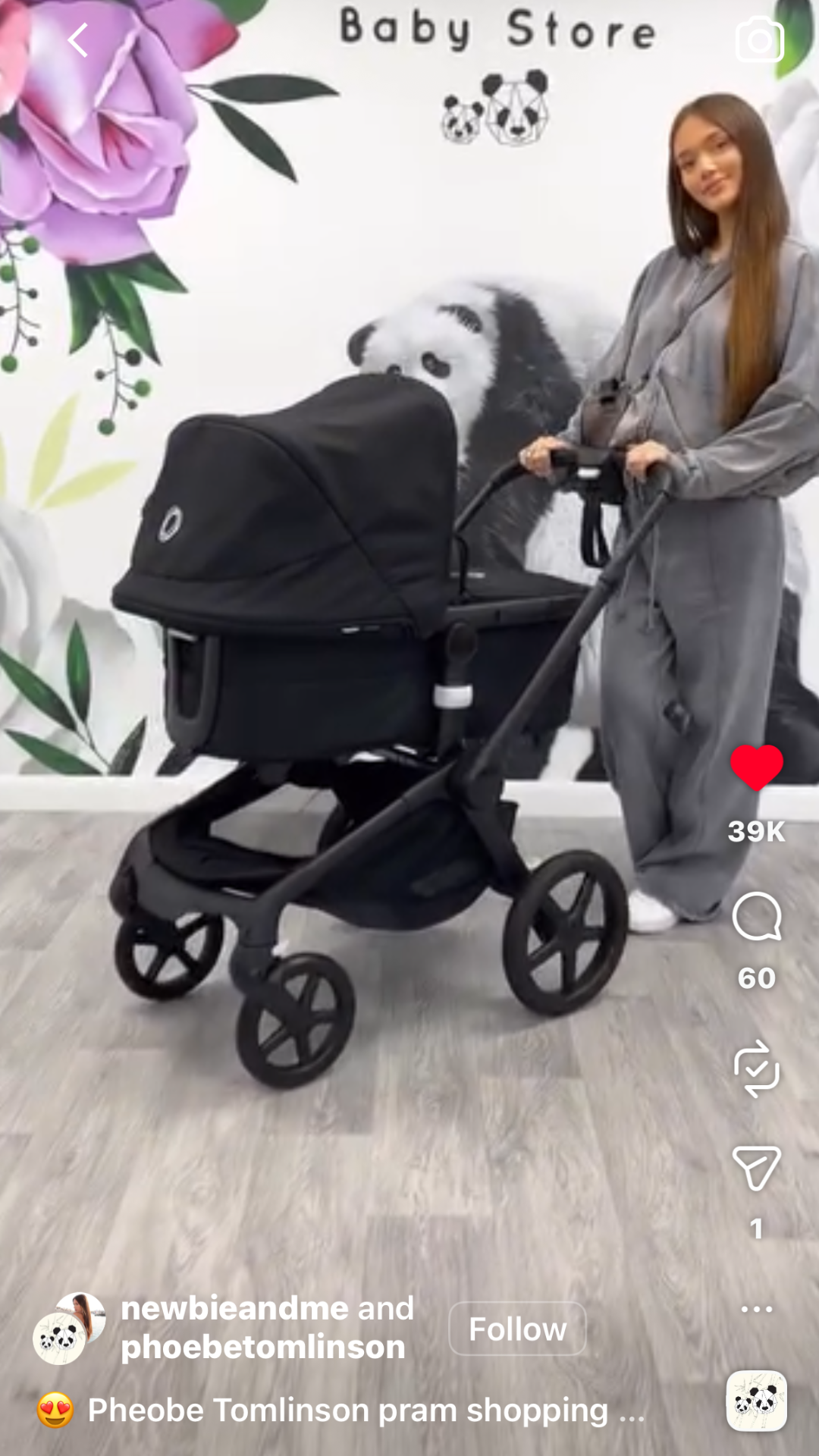 Collaboration with influencer Phoebe Tomlinson for Newbie & Me Baby Store
