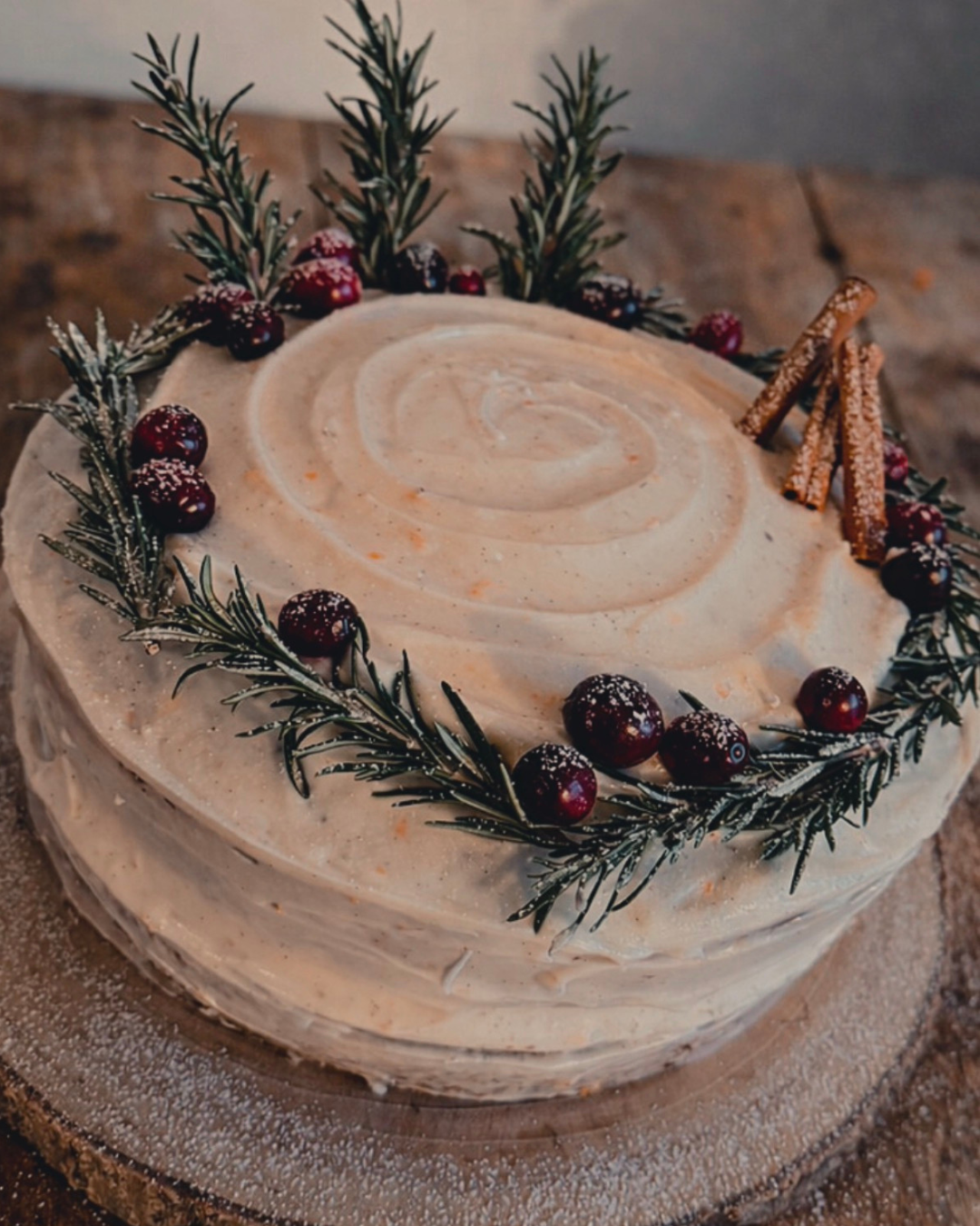 Christmas Carrot Cake with Orange Zest Frosting