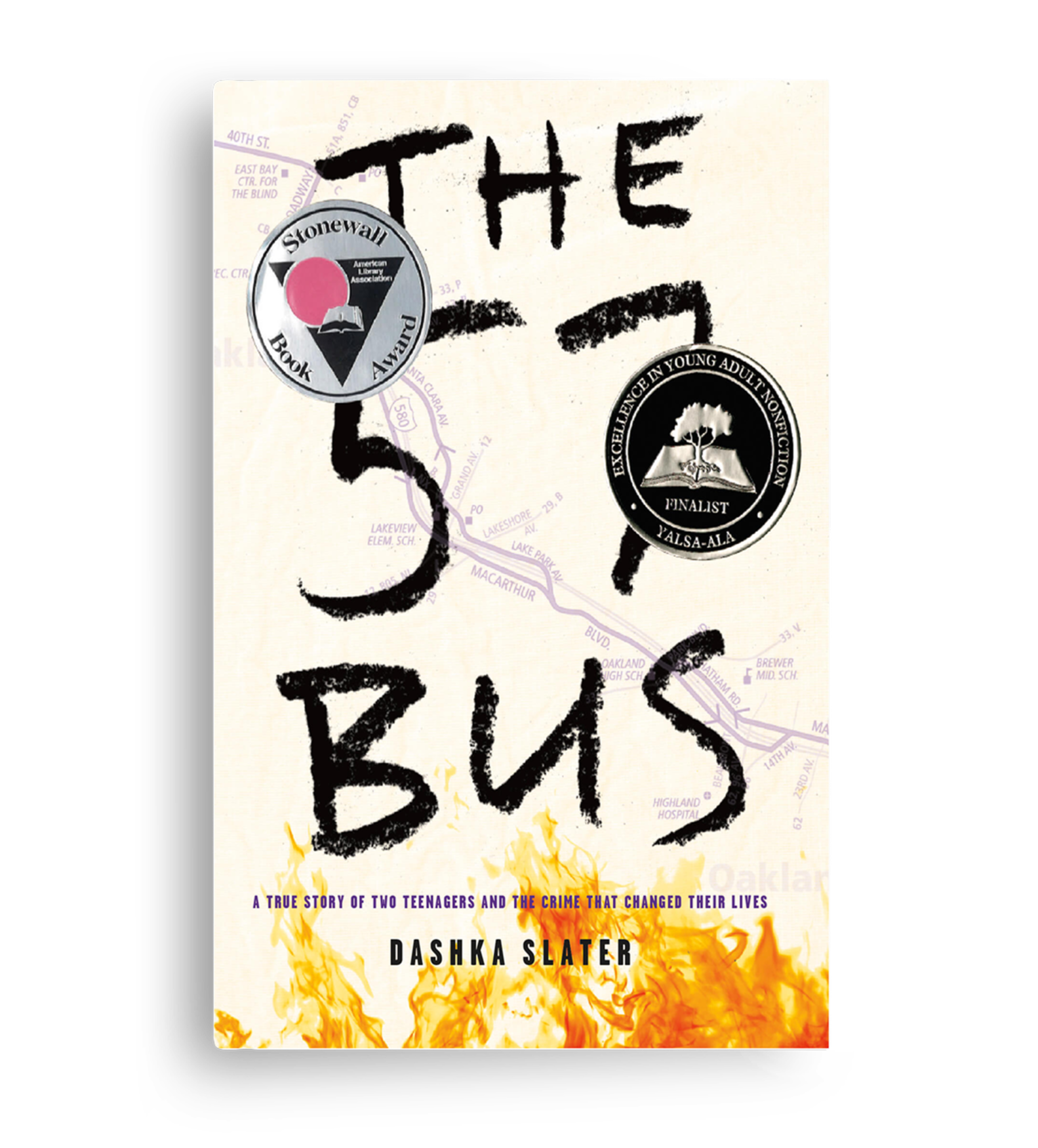 Cover of “The 57 Bus” by Dashka Slater, an award-winning YA nonfiction book about two teens and a life-changing crime.