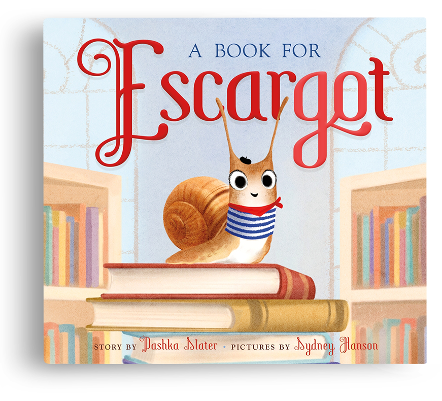 Cover of “A Book for Escargot,” Dashka Slater’s picture book about a French snail on a funny library adventure.