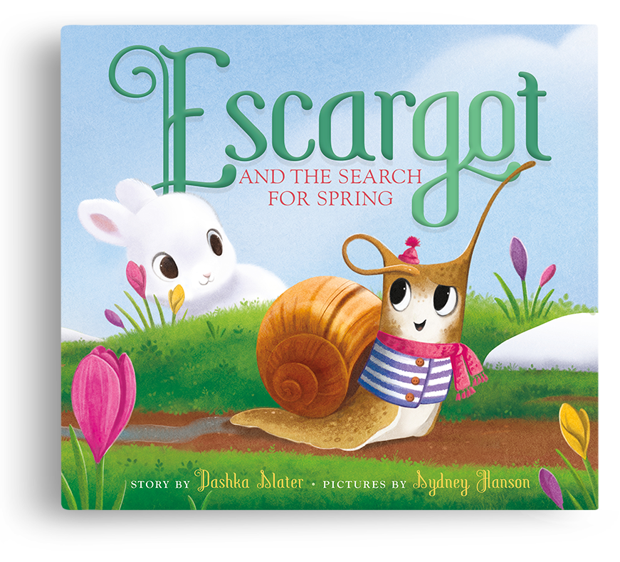 Cover of “Escargot and the Search for Spring,” Dashka Slater’s picture book about a French snail exploring the first signs of spring.