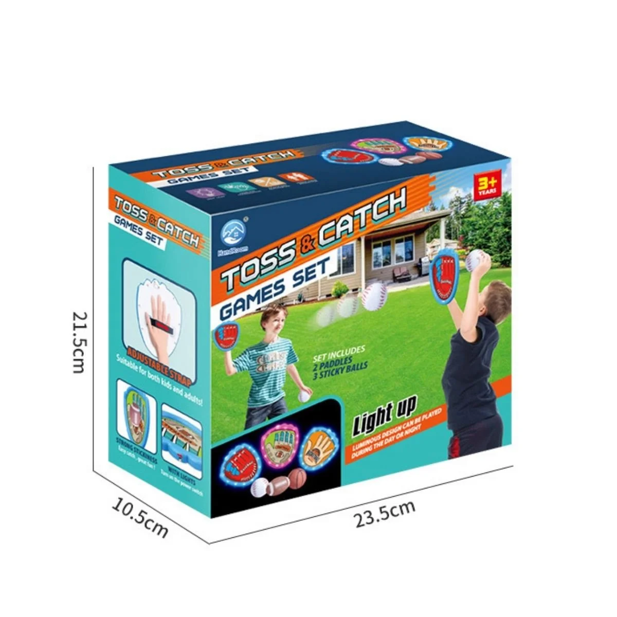 Toss & Catch Games Se, Light-Up Paddle and 3 Sticky Balls Toy