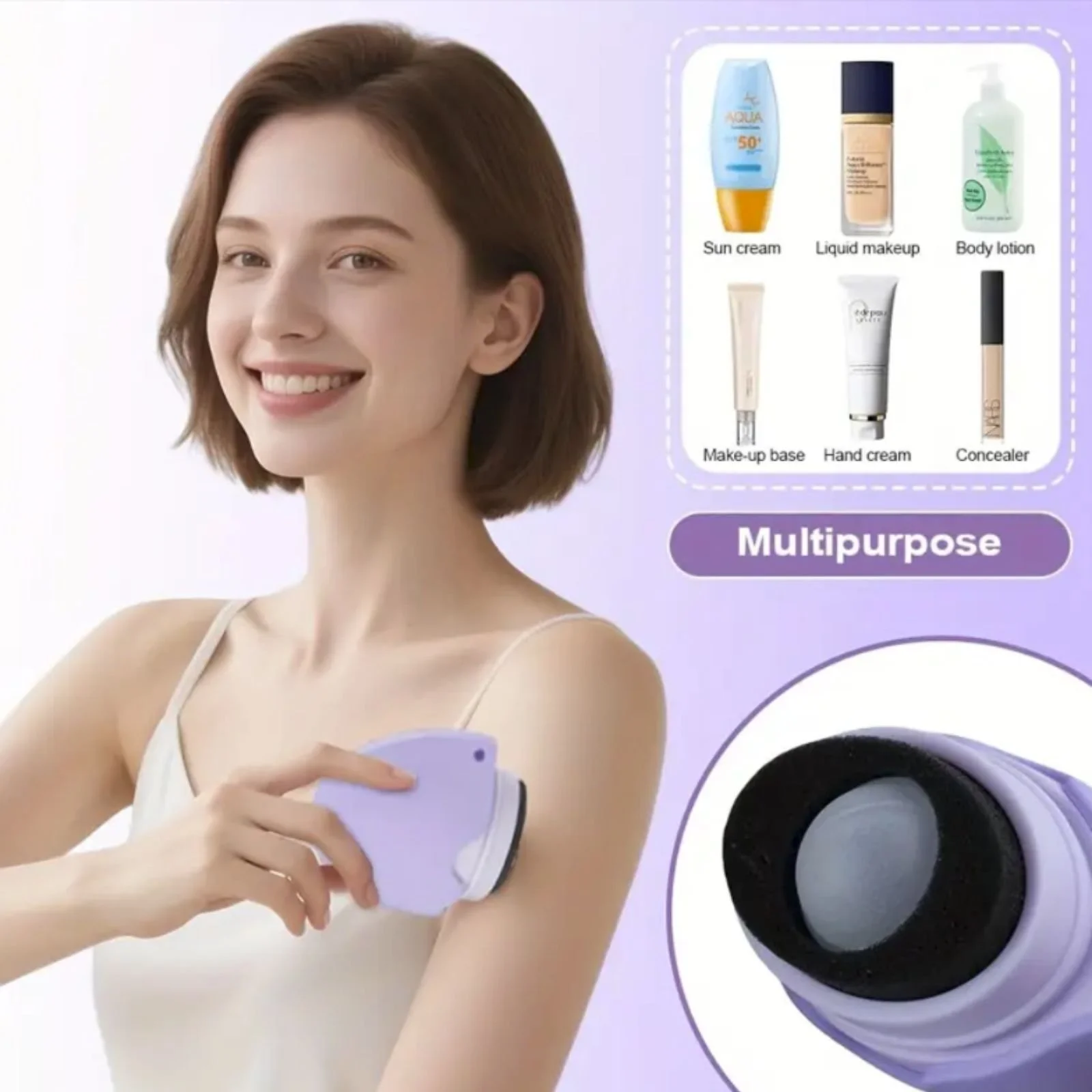 Cream Brush Sunscreen Roller Applicator
