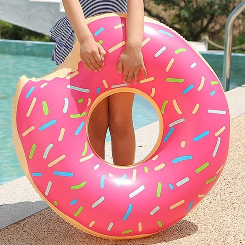 2PCS Inflatable Giant Donut Raft Swim Ring Float