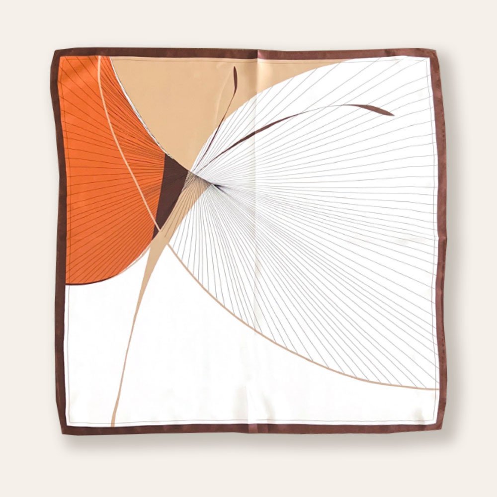 70x70cm Abstract Design Elegance 100% Silk Scarf