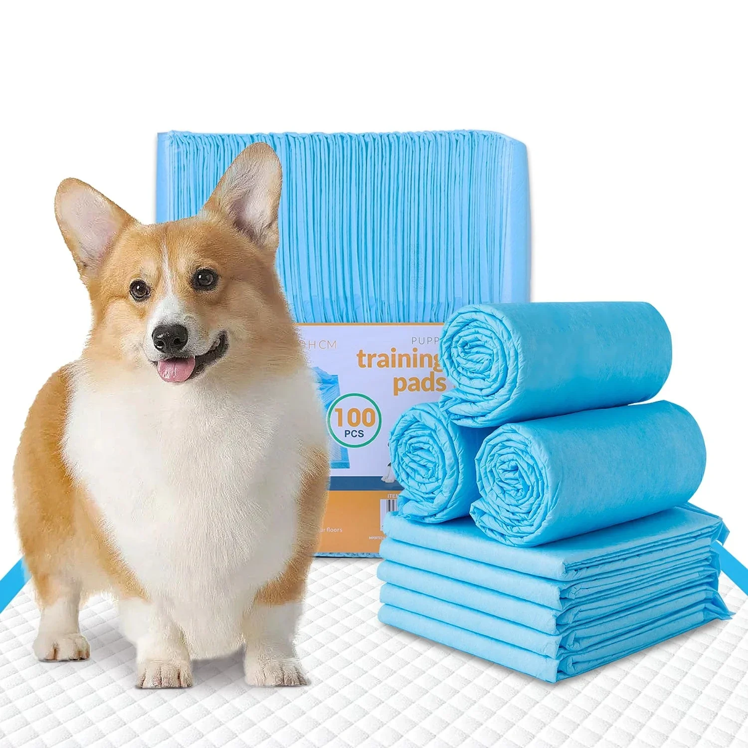 100Pcs Pet Fast Absorbent Training Pads 60x60cm
